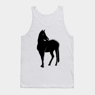 Horse Black Silhouette Animal Pet Cool Style Tank Top